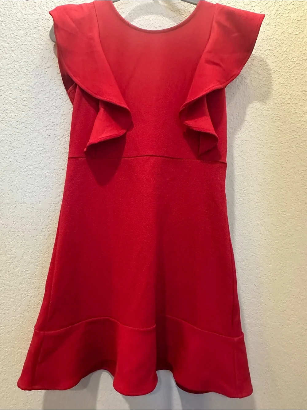 The Children's Place Bright Red Ruffle-Sleeve Mini Dress